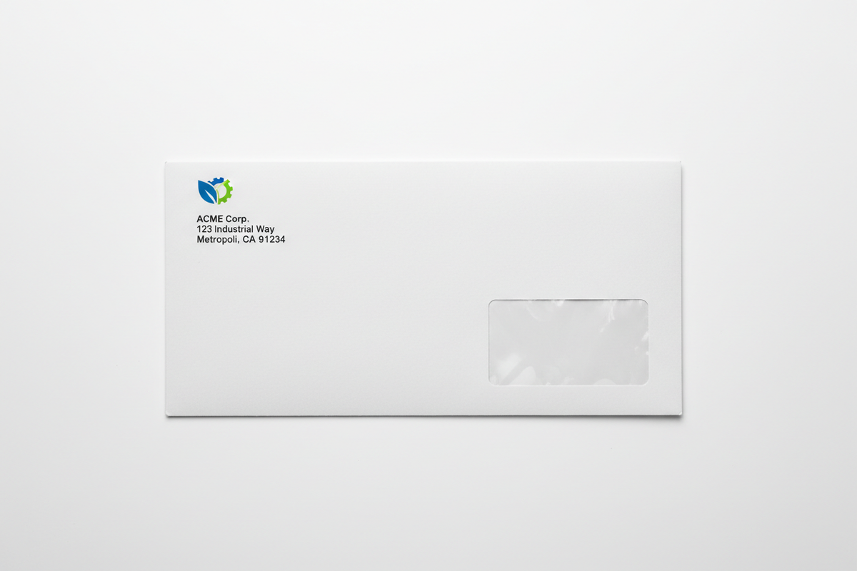 Custom printed envelope with logo